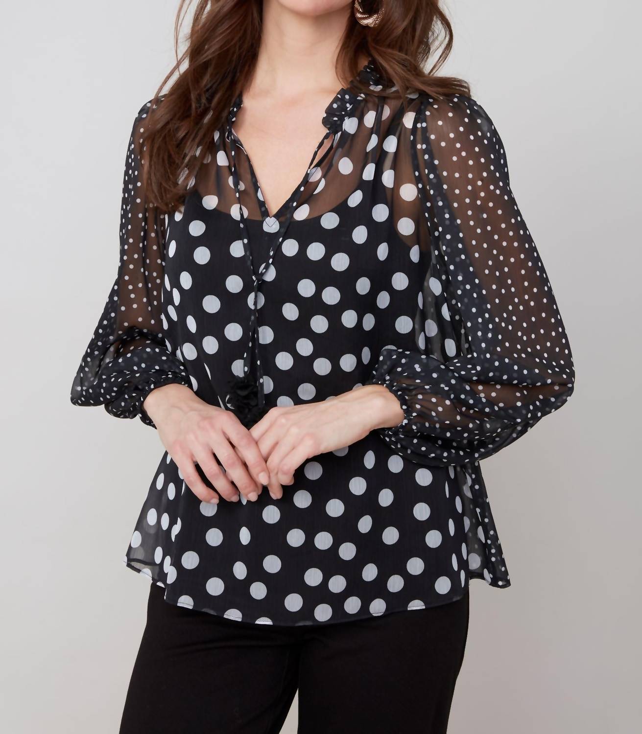 Renuar - Polka Dot Blouse
