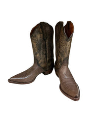 Nocona Boots Women's Floral Pointed Toe Boots in gold - women's shoe