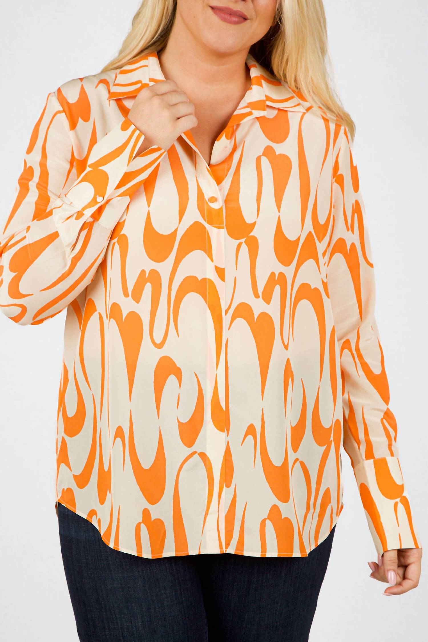Catherine Gee - Daria French Cuff Silk Blouse