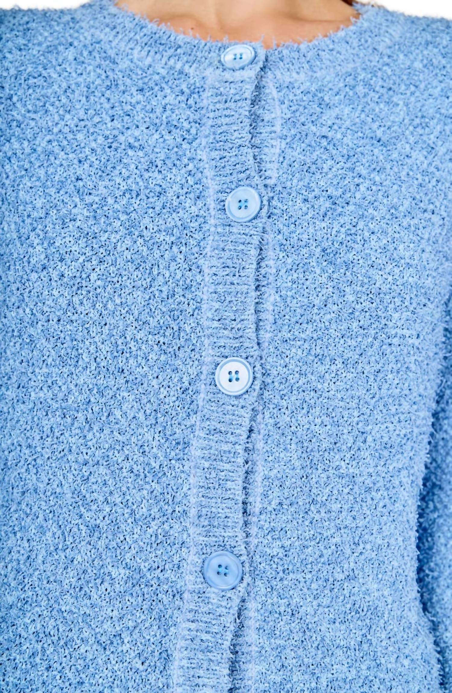2.7 August Apparel - Textured Buttoned Cardigan