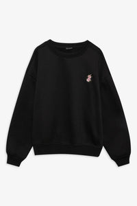for Love & Lemons Julie Sweatshirt in black gold - women's top - view 6