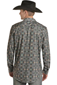 Rock & Roll Denim - Brushed Knit Aztec Button Down Shirt