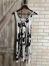Chris & Carol - Women's Midnight Garden Crochet Trimmed Dress