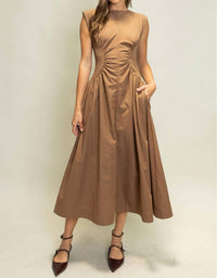 Heyson - Sylvia Ruched Waist Midi Dress