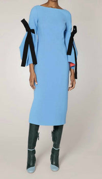 Roksanda - Calispi Crepe Dress in Cielo/Amoria