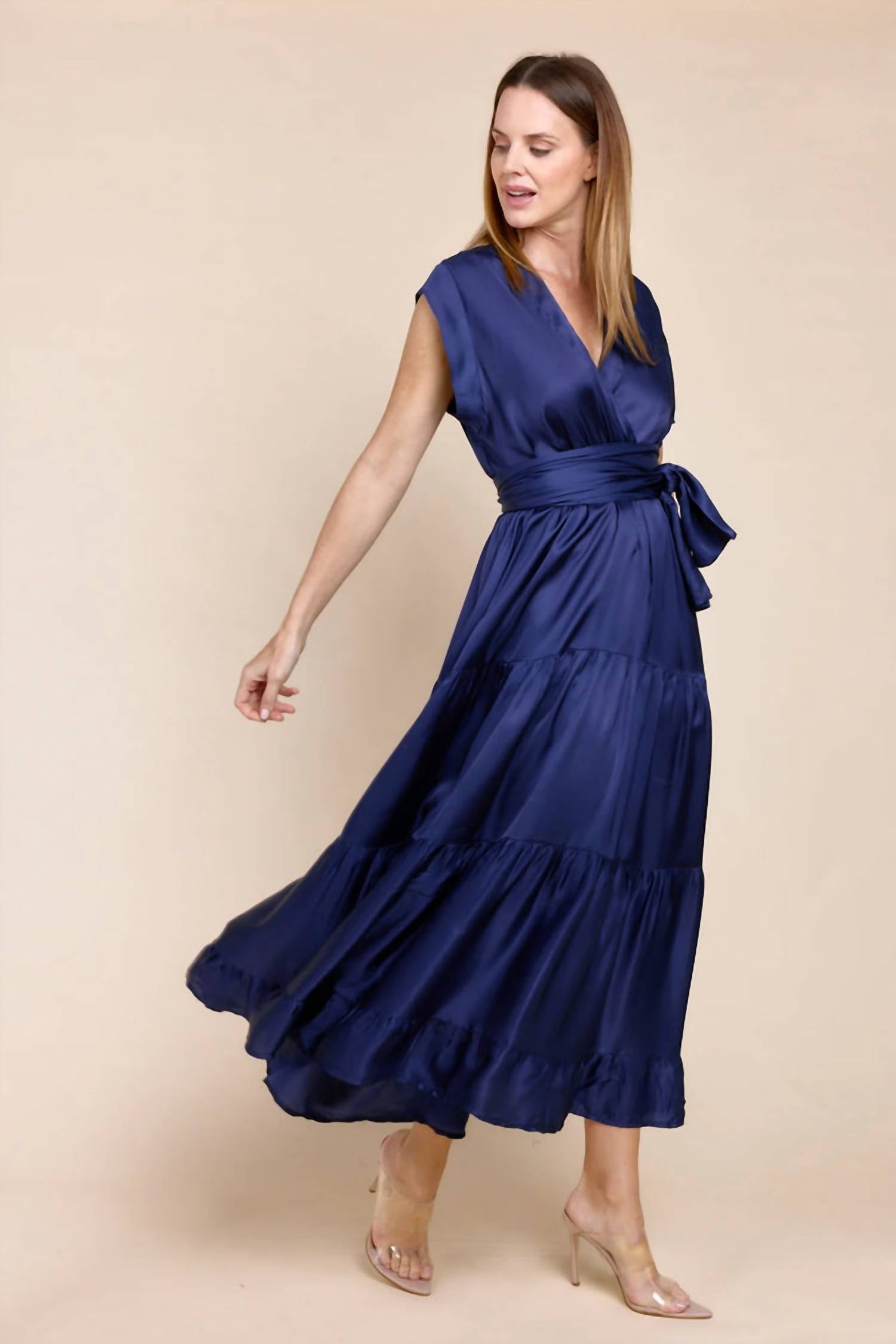 Sofia Collections - Mishal Silk Maxi Dress