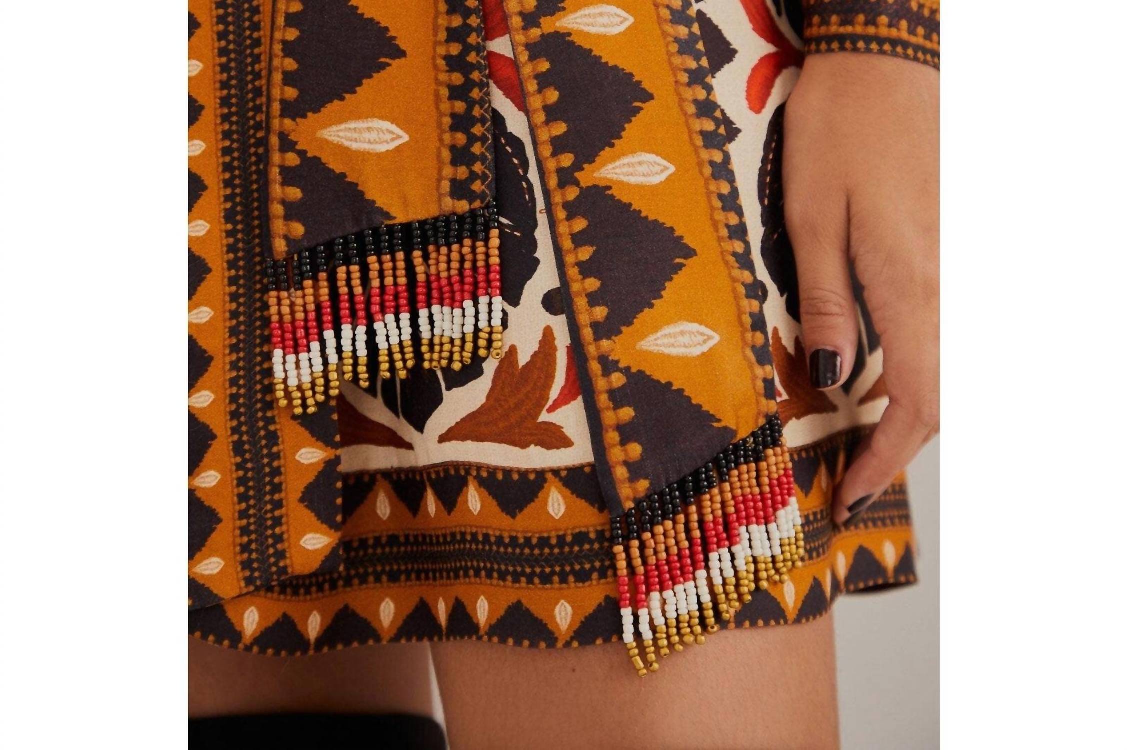 Farm Rio - Tapestry Garden V Neckline Mini Dress - Plus