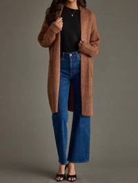 Panache Apparel Dale Knit Cardigan in brown - women's cardigan