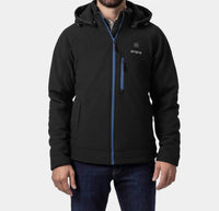 Ororo Men’s Classic Heated Jacket 2.0 in black blue - men's jacket