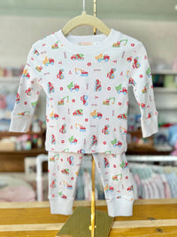Luigi Kids Kids Construction Pajamas Set in white - kids' sleepwear