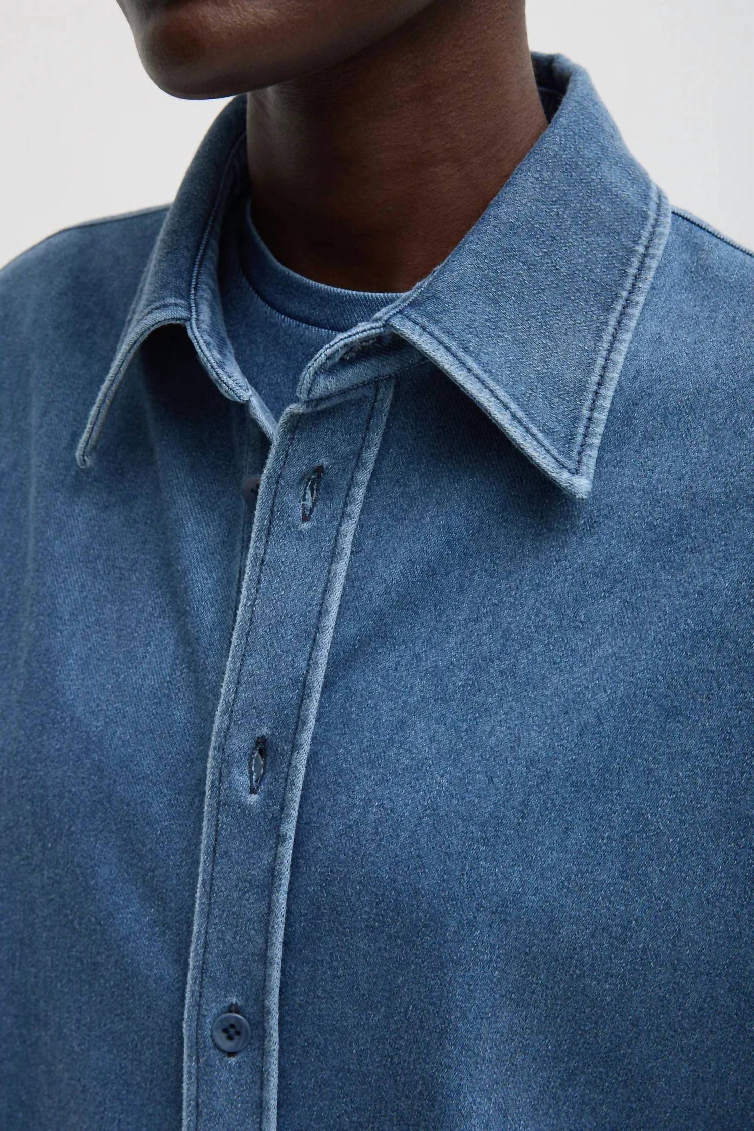 Tibi - Stretch Denim Easy Shirt
