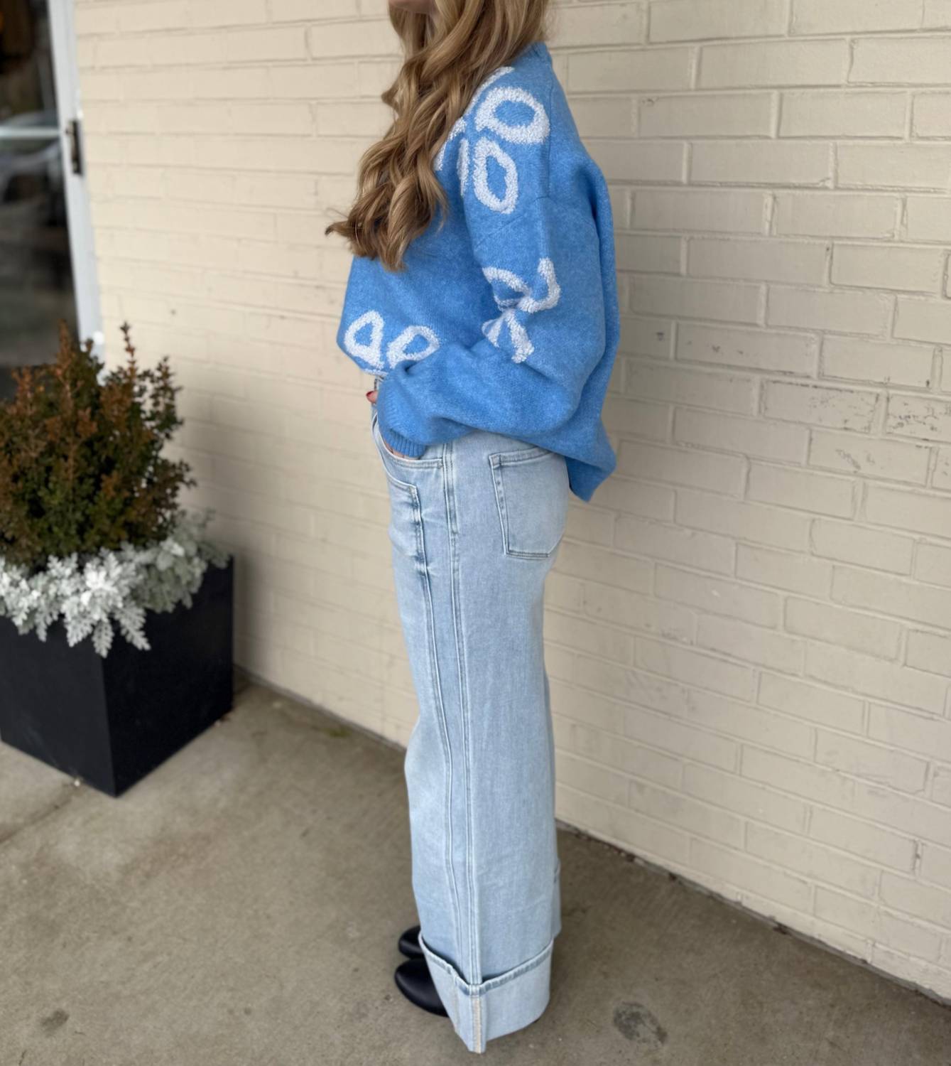 Flying Monkey - Amira Wide Leg Cuffed Jeans