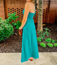 Self Contrast - Katya U-shape Halter Maxi Dress