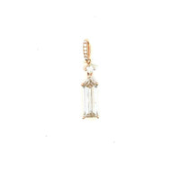 Aamiaa - 1.31 Carat Natural Diamond Emerald Cut Drop Pendant