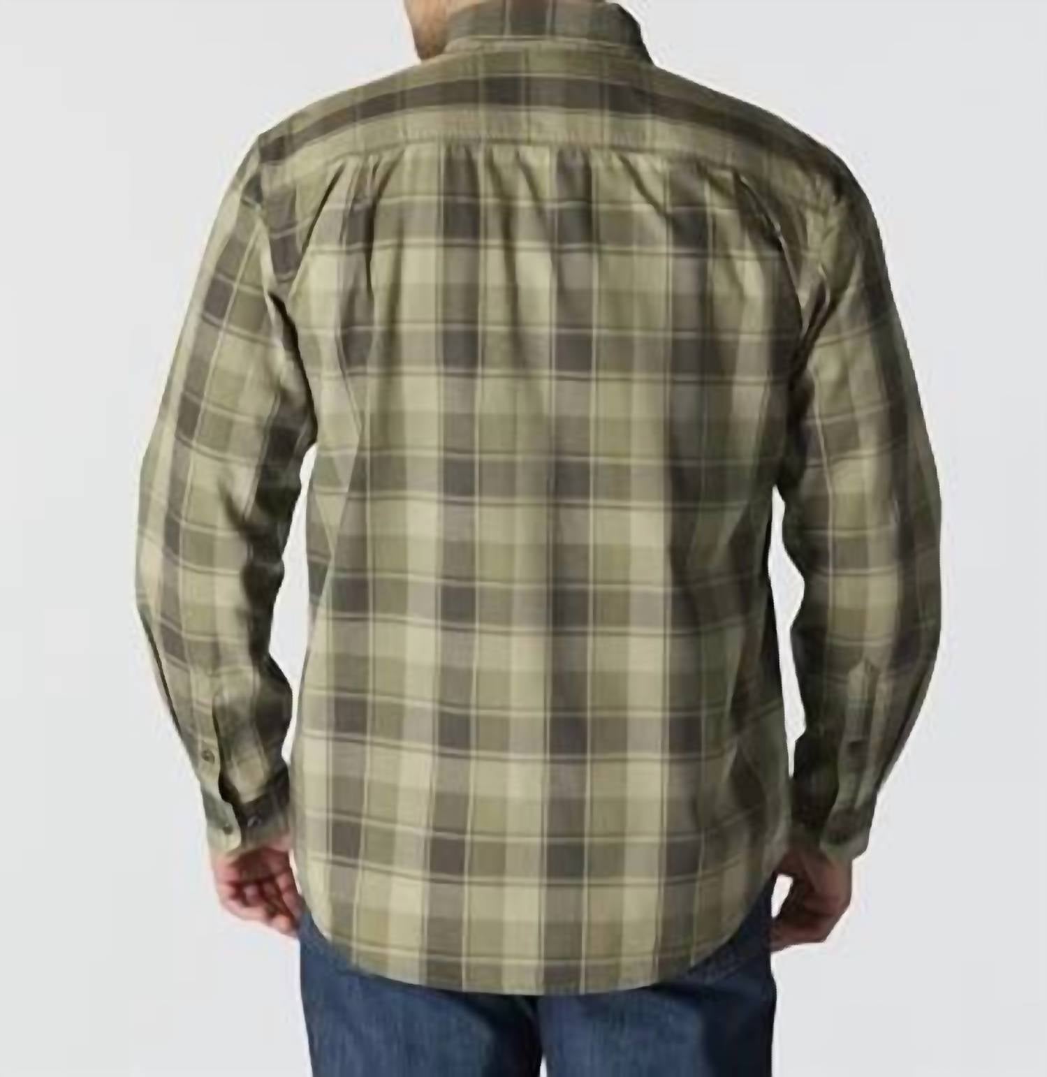 Carhartt - Men's Loose Fit Midweight Chambray Long-sleeve Plaid Shirt