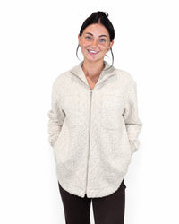 Charlie B - Zipper Front Boucle Jacket