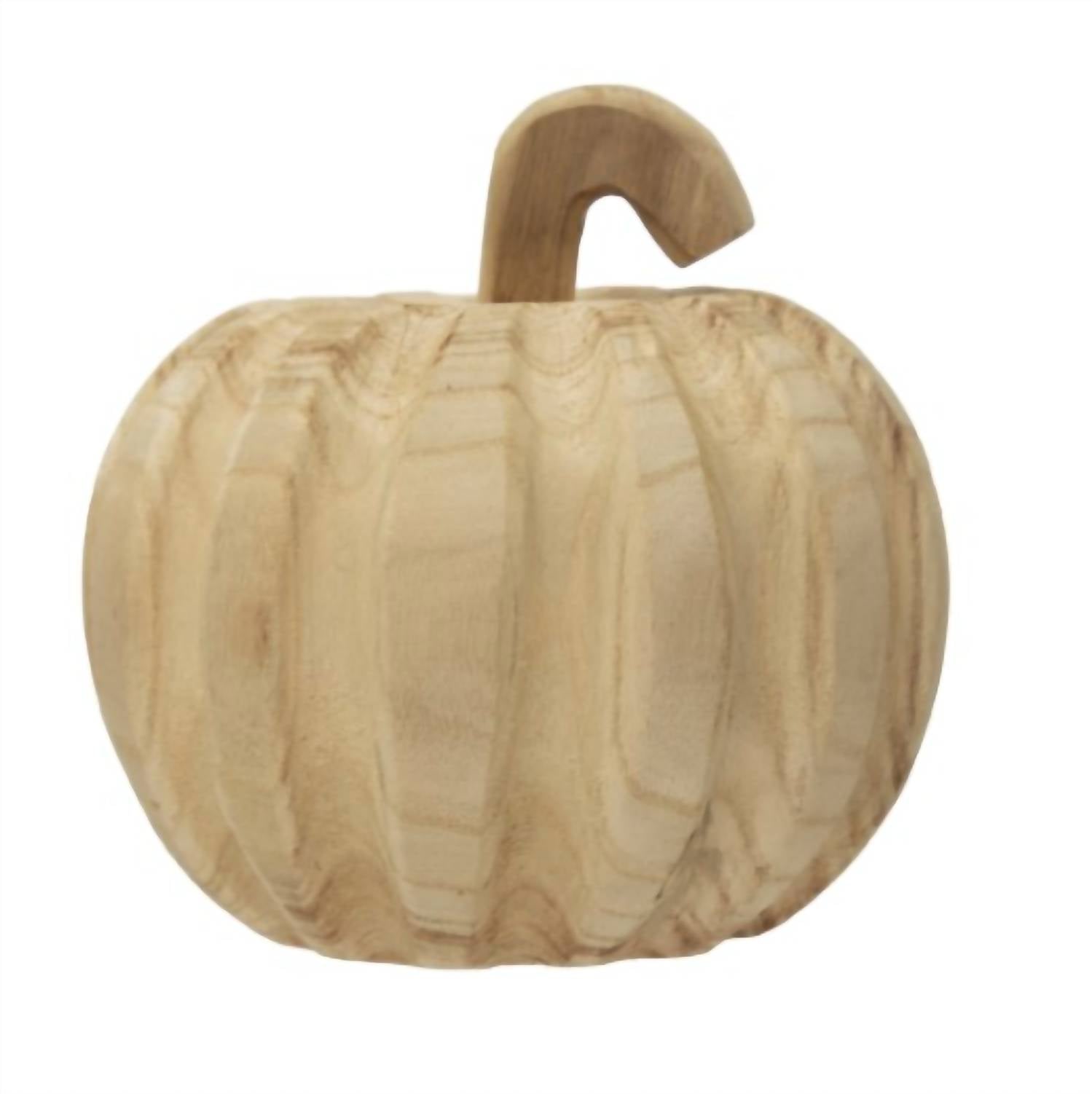Creative Co-Op - Hand-Carved Wood Pumpkin