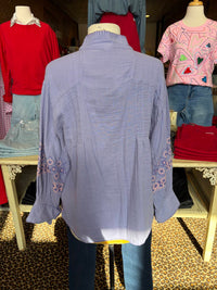 Ivy Jane - Women's Gauze Cross Stitch Top