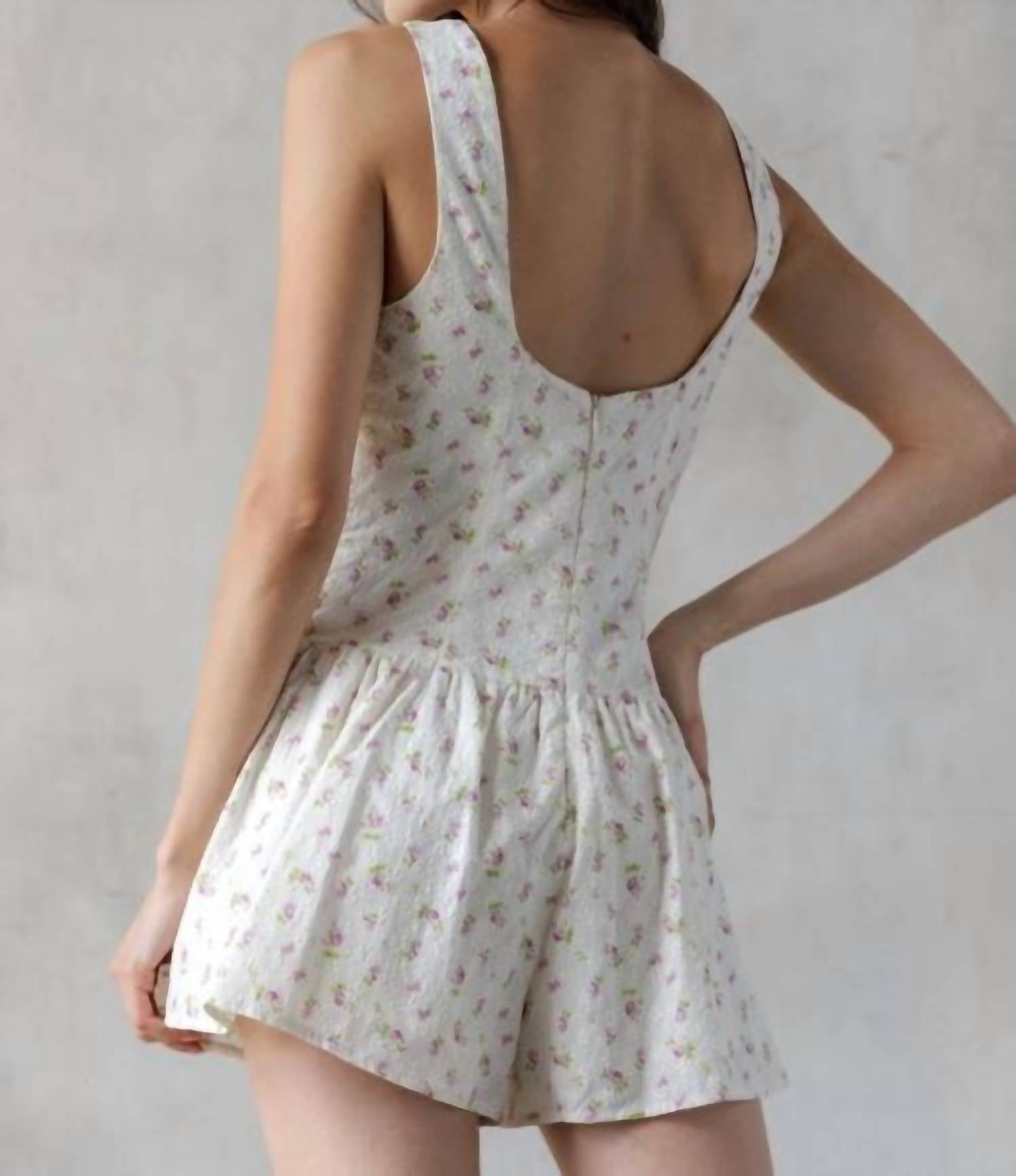 Storia - Floral Button-Down Romper