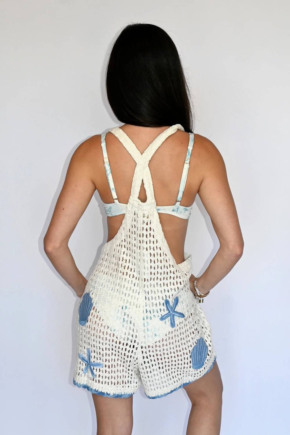 Vintage Havana - Seashell Crochet Romper