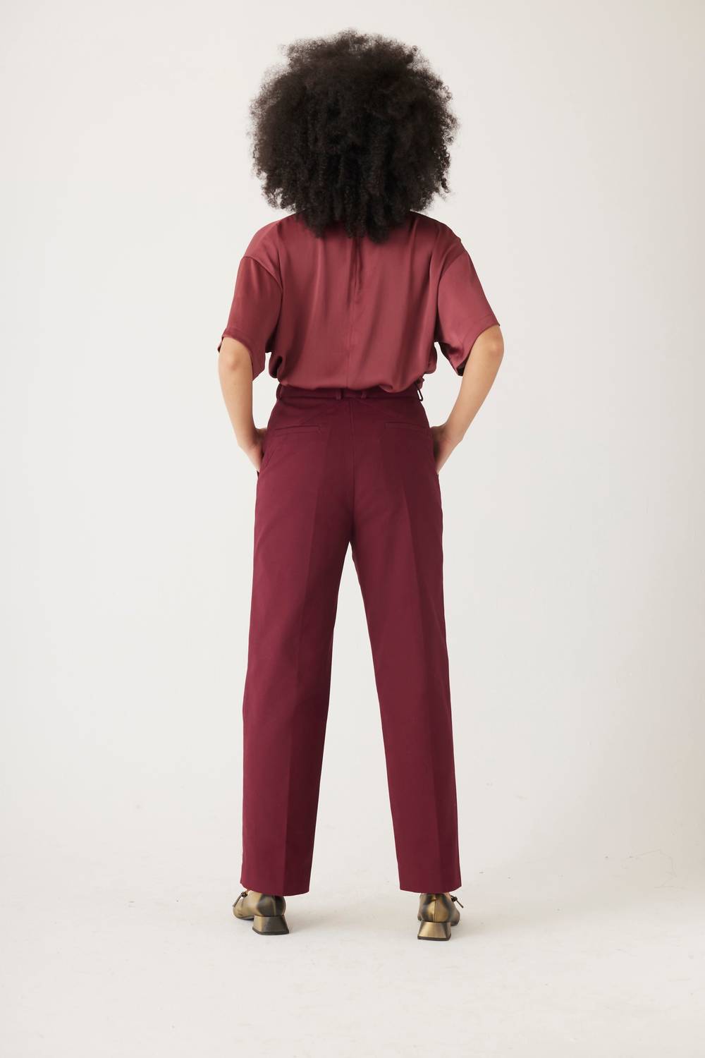 Rose Velvet - Piper Cotton Twill Full Length Pants