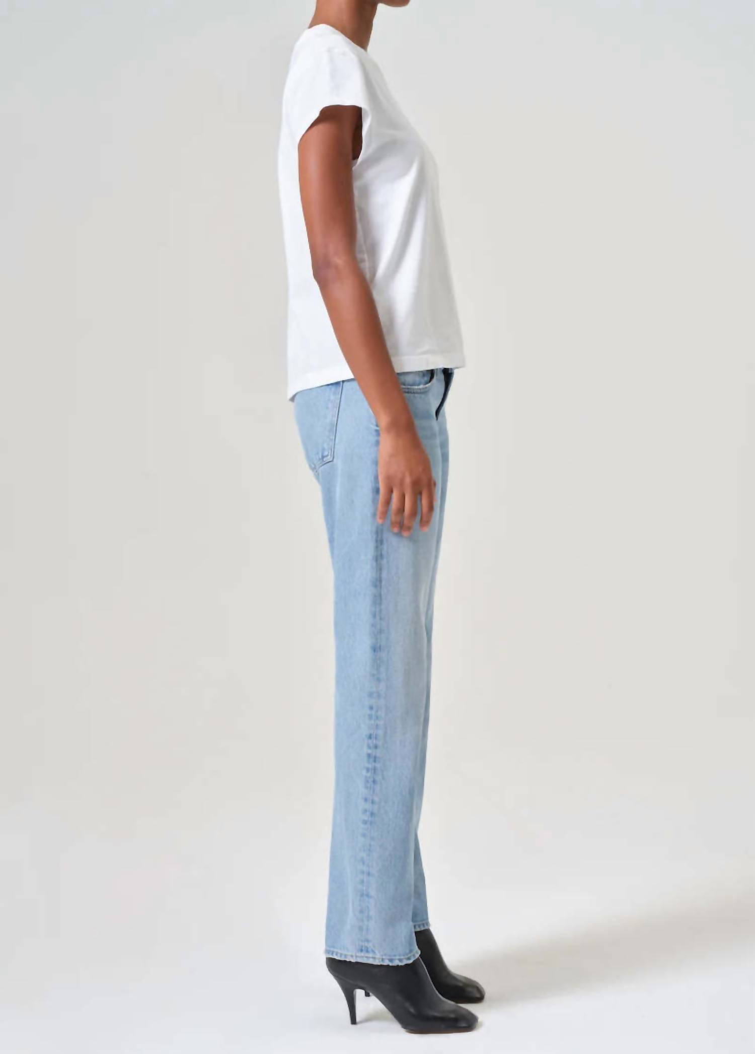AGOLDE Women's Amber Low Rise Straight Jean in intact 1 - women's jeans - view 4