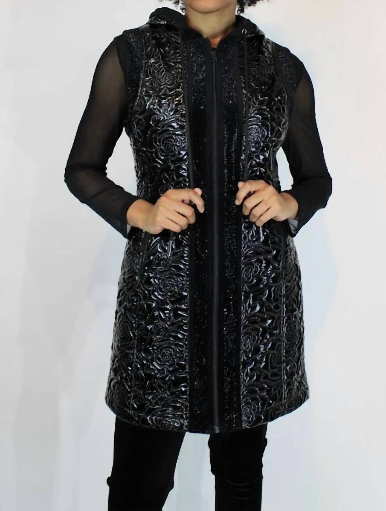 Berek - Glossy Quilted Floral Vest