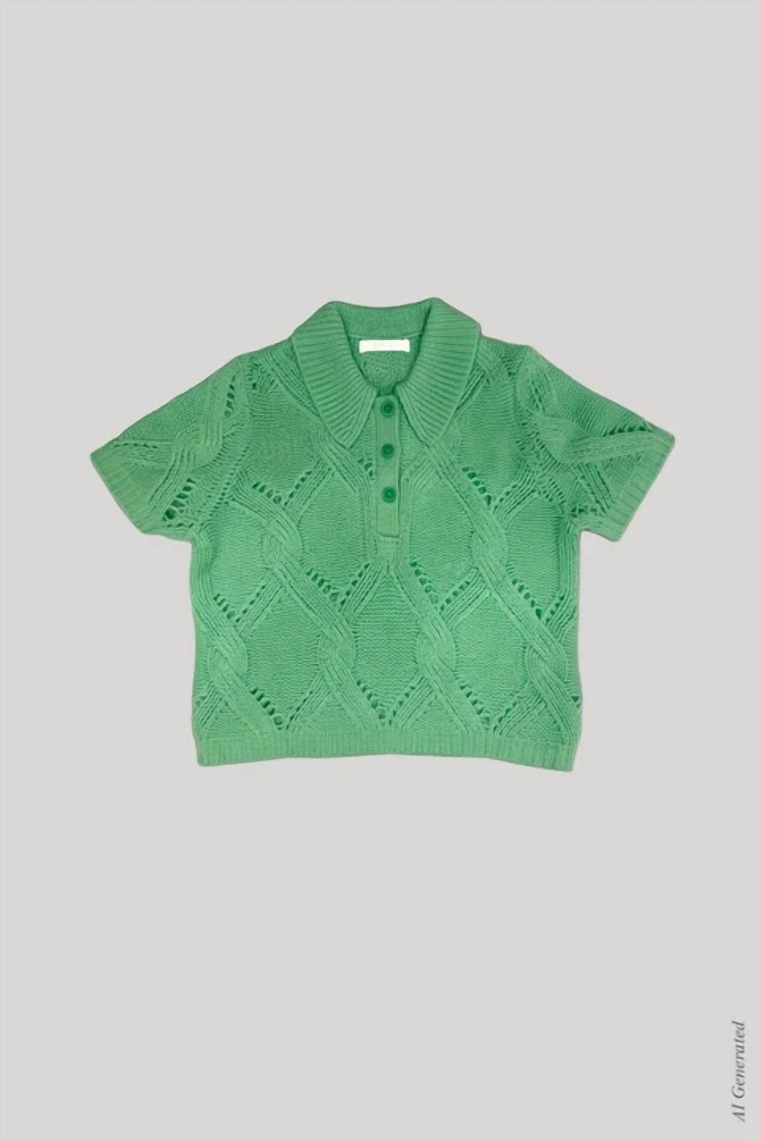 Sablyn - Cadence Shrunken Cable Cashmere Polo Top