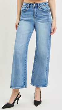Risen - High Rise Slouchy Crop Wide Leg Jeans