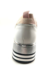 Exe - Women's Lace Up Low Wedge Platform Fashion Sneaker
