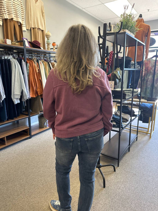 Threads 4 Thought - Abbey Fleece Button Down Mineral Wash Jacket