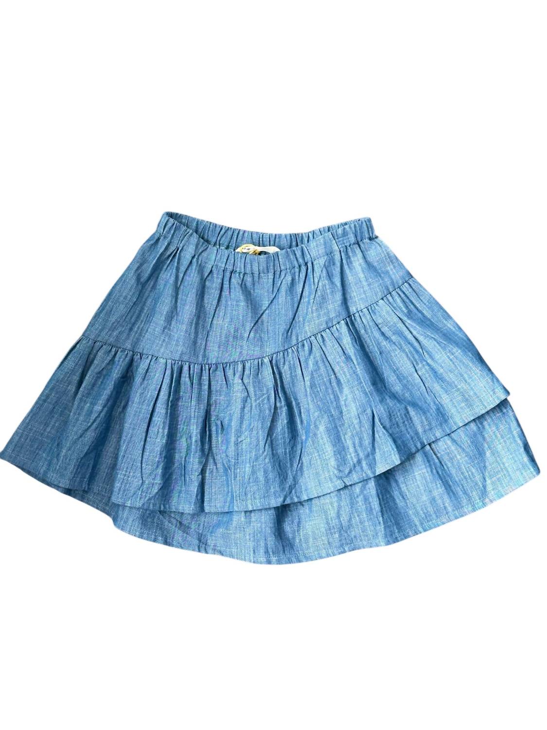 Compania Fantastica - Girls' Chambray Tiered Ruffle Skirt