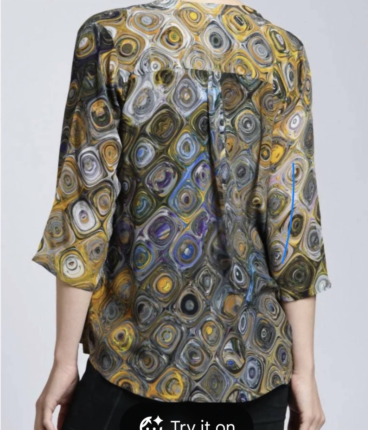 Apny - V-neck With Tassel Blouse