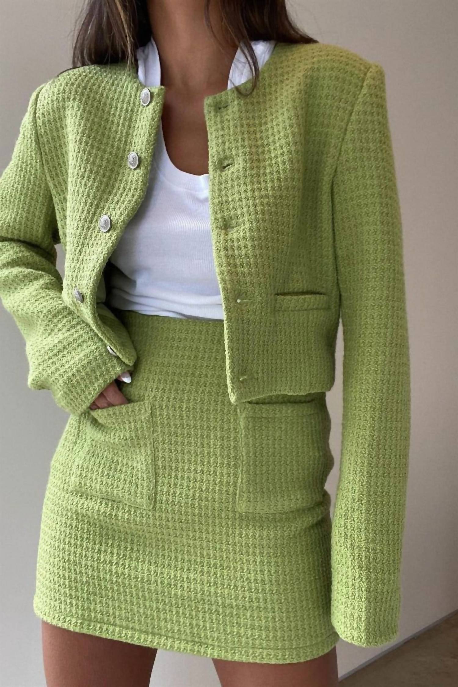 Et Clet - Textured Crop Jacket