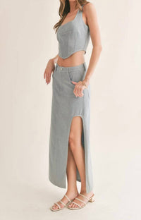 Sage The Label - Locals Only Denim Corset Top
