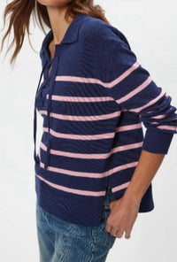 Michael Stars - Adrienne Striped Collared Pullover