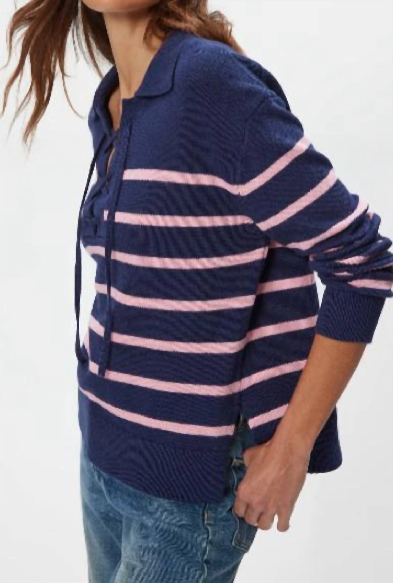 Michael Stars - Adrienne Striped Collared Pullover