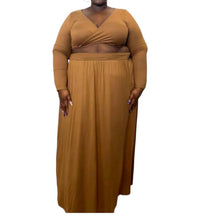 Curve Market - Two Piece Maxi Skirt Set - PLUS