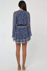 LOVE THE LABEL Juliet Mini Dress in arabesque print 1 - women's dress - detail view