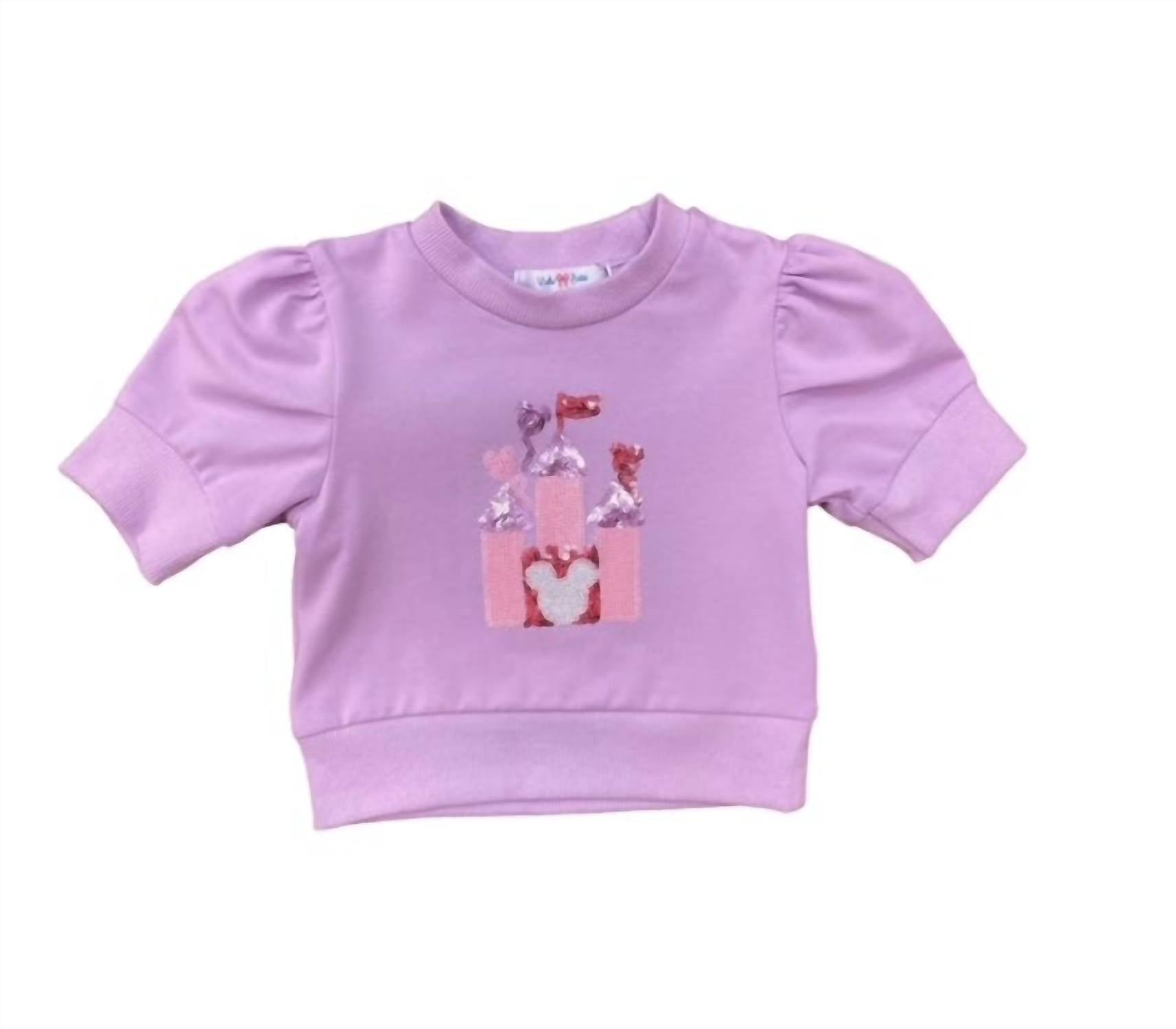 Lulu Bebe - Kids' Castle Sequin Puff Sleeve Top