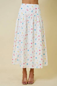 Day + Moon - Coastal Print Maxi Skirt