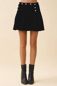 Tcec - Georgie Pearl Embellished Mini Skirt