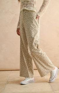 Miou Muse - Floral Corduroy Pants