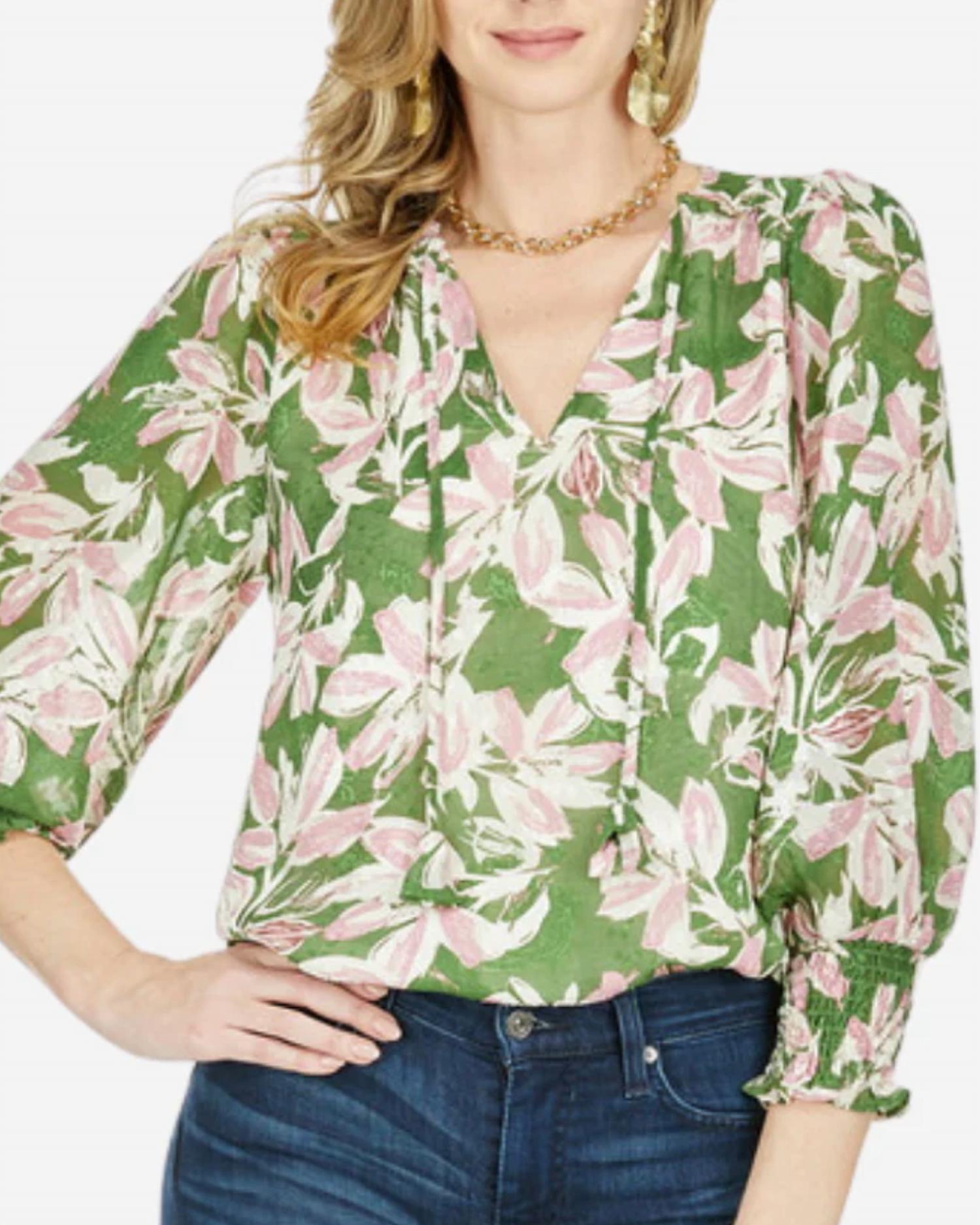 Jade - Shirred Shoulder Top