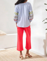 Tribal - Embroidered Raglan Blouse
