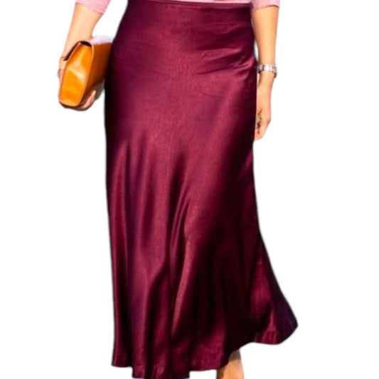 Made In Italy - Anastasia Midi Satin Skirt