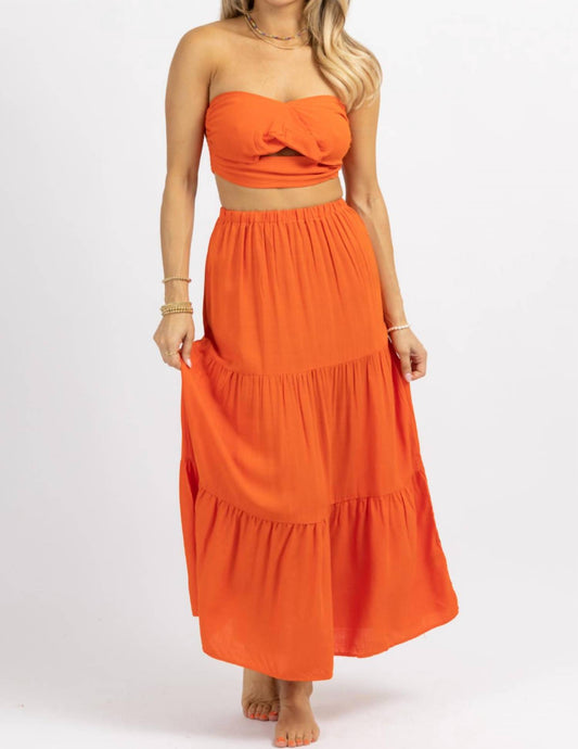 TWIST TUBE TOP + ALINE SKIRT SET