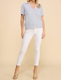 Allie Rose - Short Sleeve Textured Polo