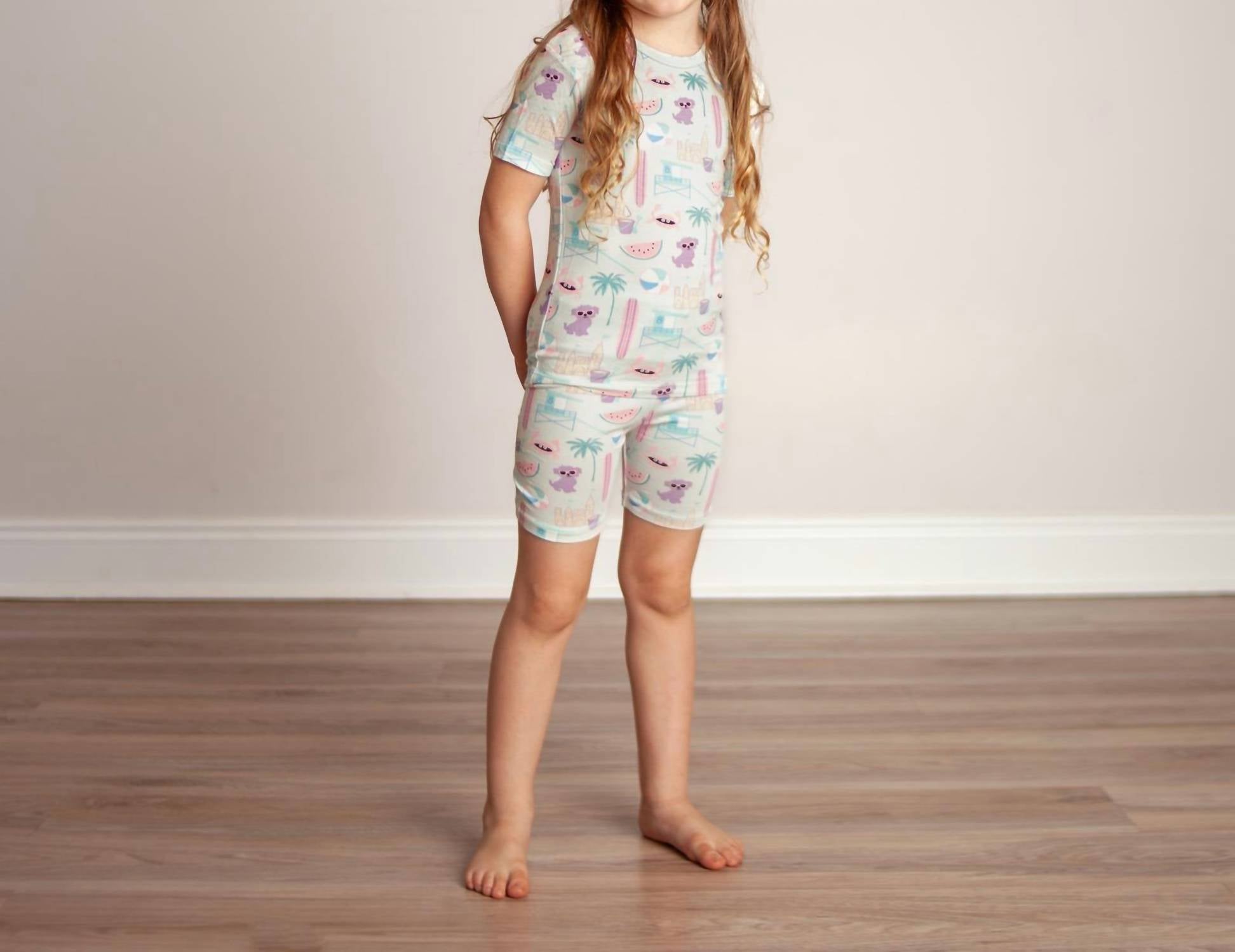 Kickee - Kids' Short Sleeve Pajama Set With Shorts