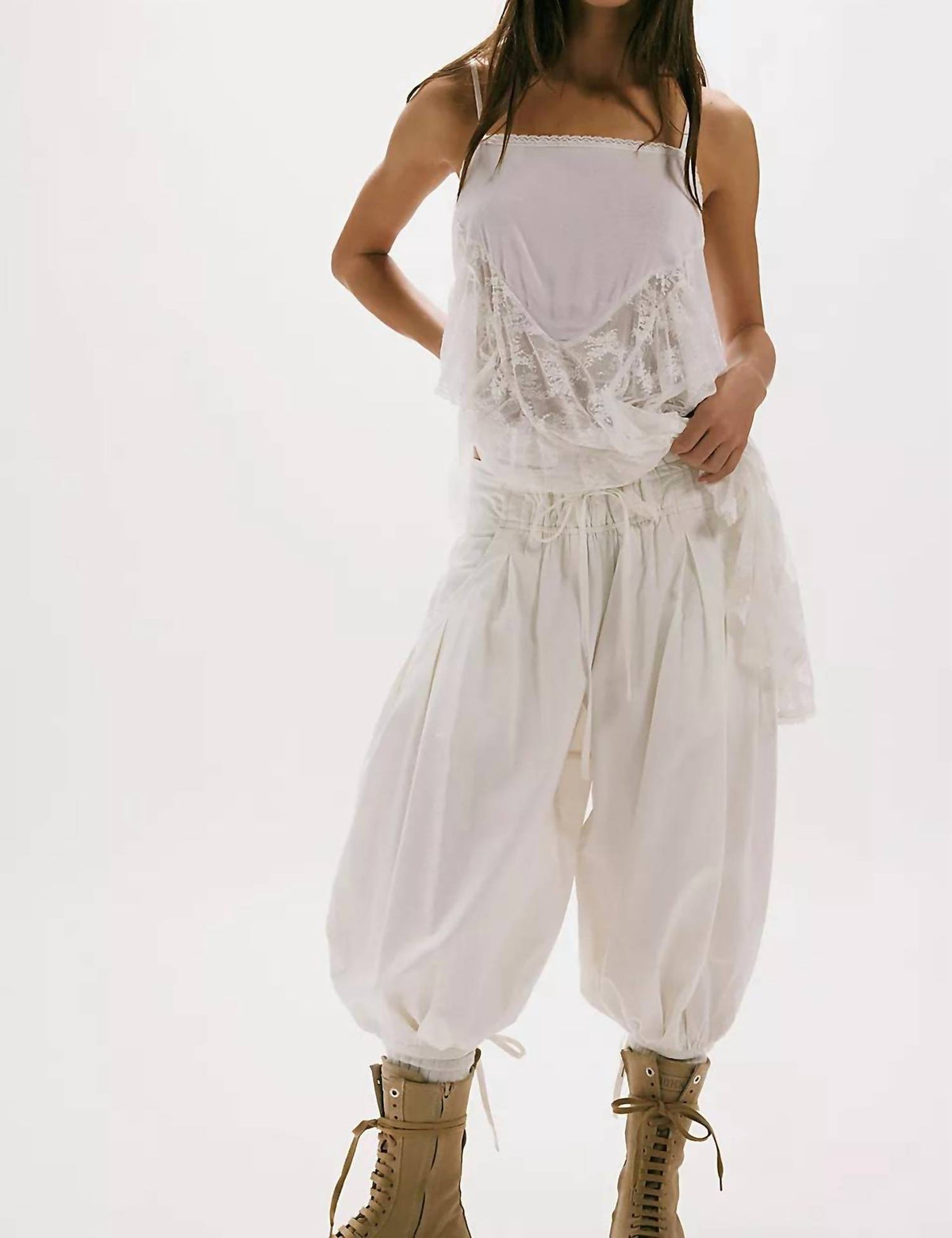 Free People - Calle Bubble Cropped Cotton Poplin Pants
